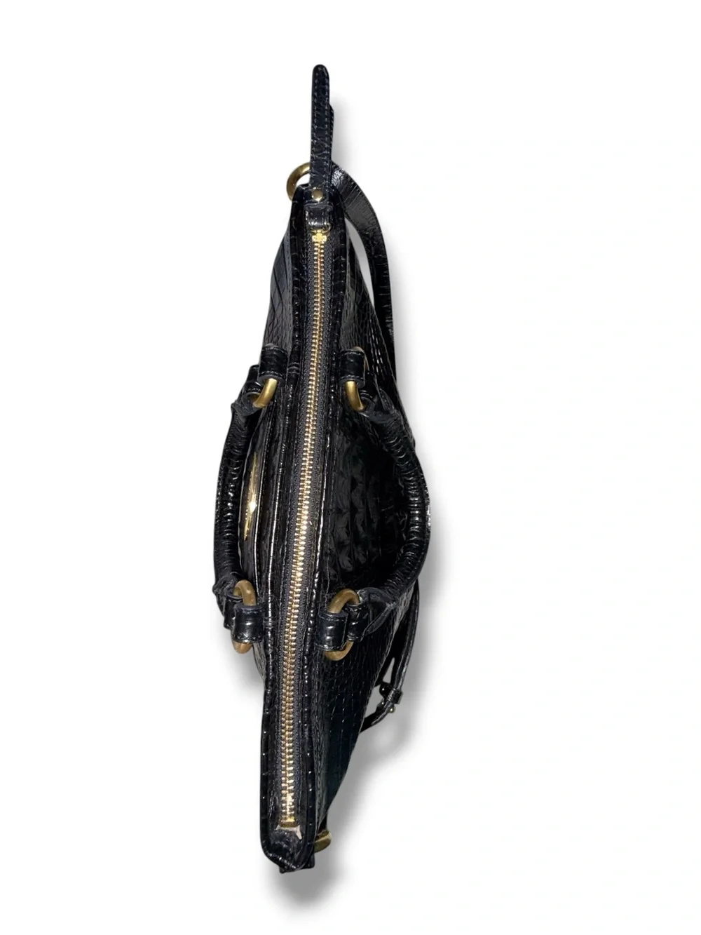 BRAHMIN – Mini Asher Satchel – Black Melbourne